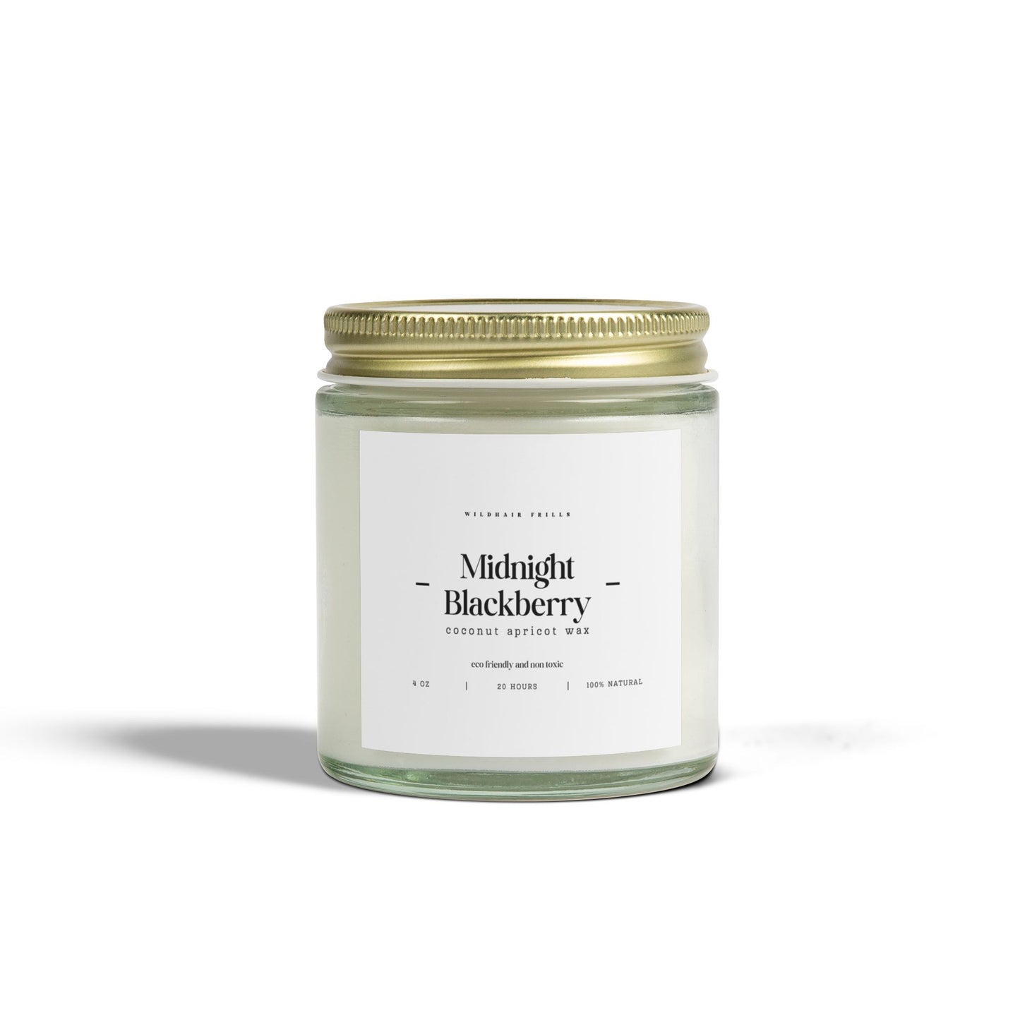 Midnight Blackberry, Coconut Apricot Wax Candle (4oz, 9oz)