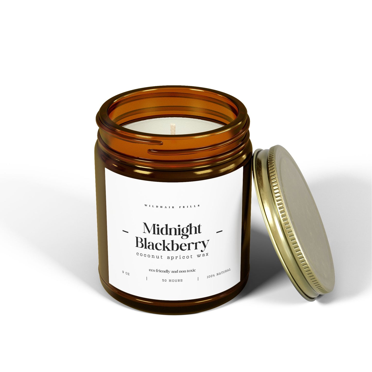 Midnight Blackberry, Coconut Apricot Wax Candle (4oz, 9oz)