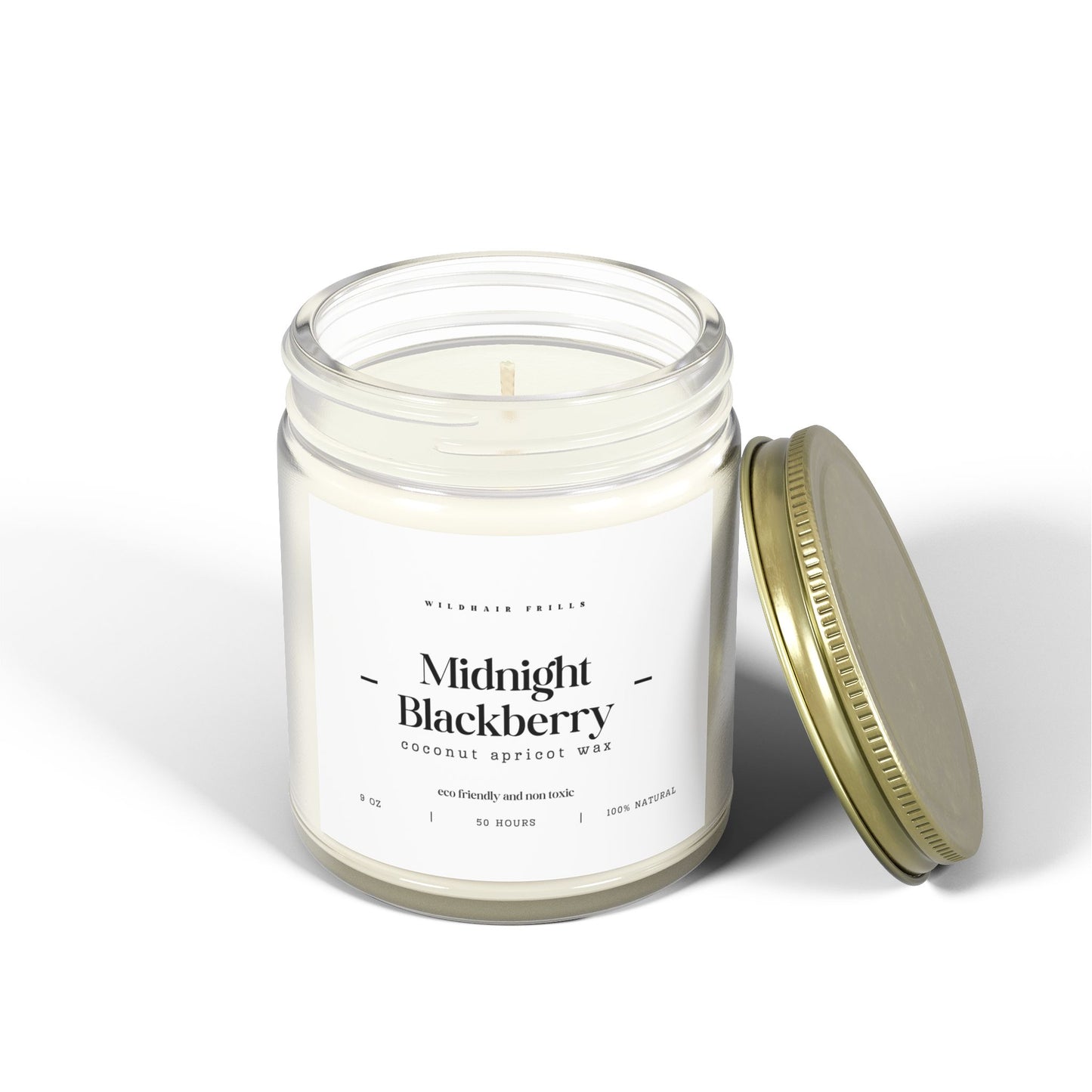 Midnight Blackberry, Coconut Apricot Wax Candle (4oz, 9oz)