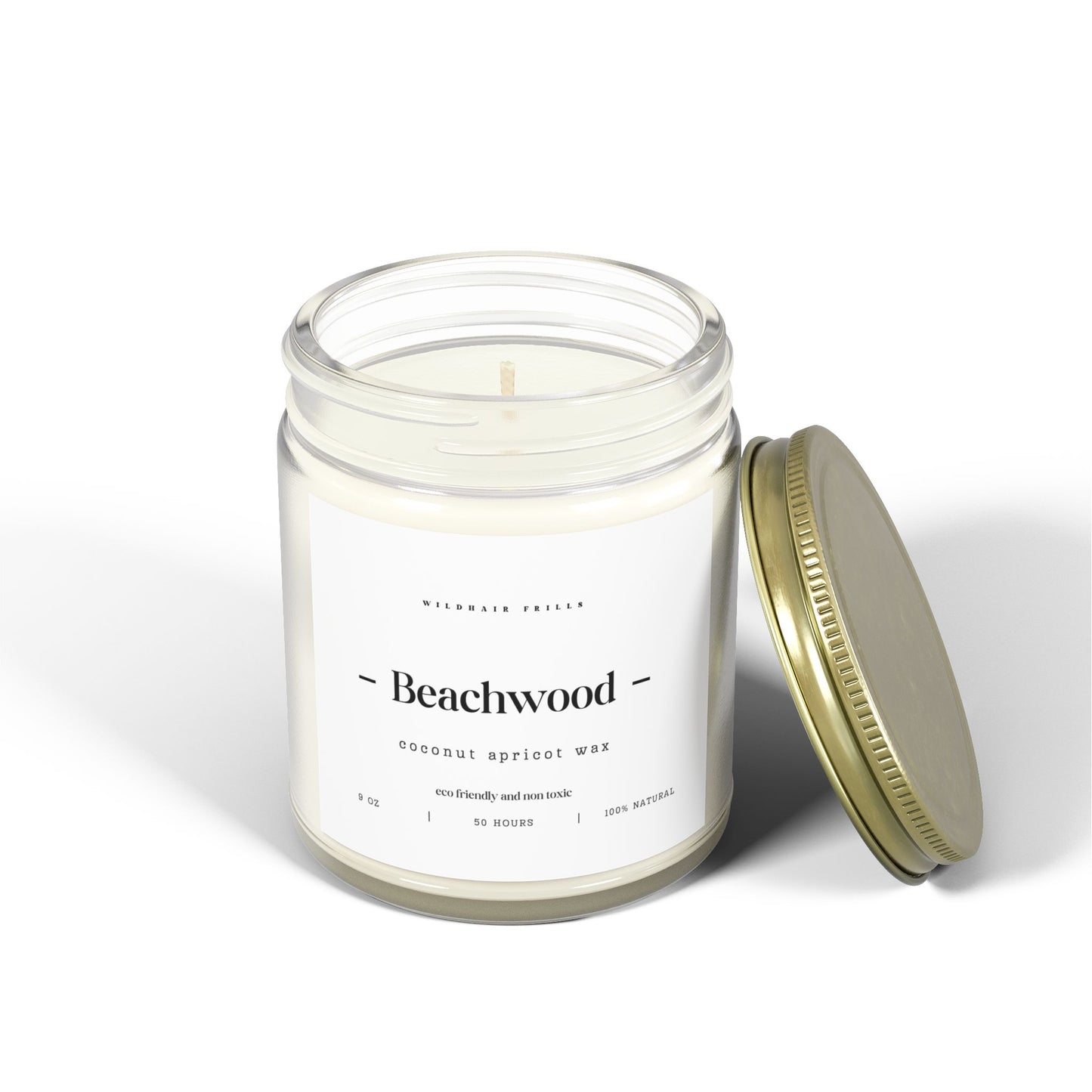 Beachwood, Coconut Apricot Wax Candle (4oz, 9oz)