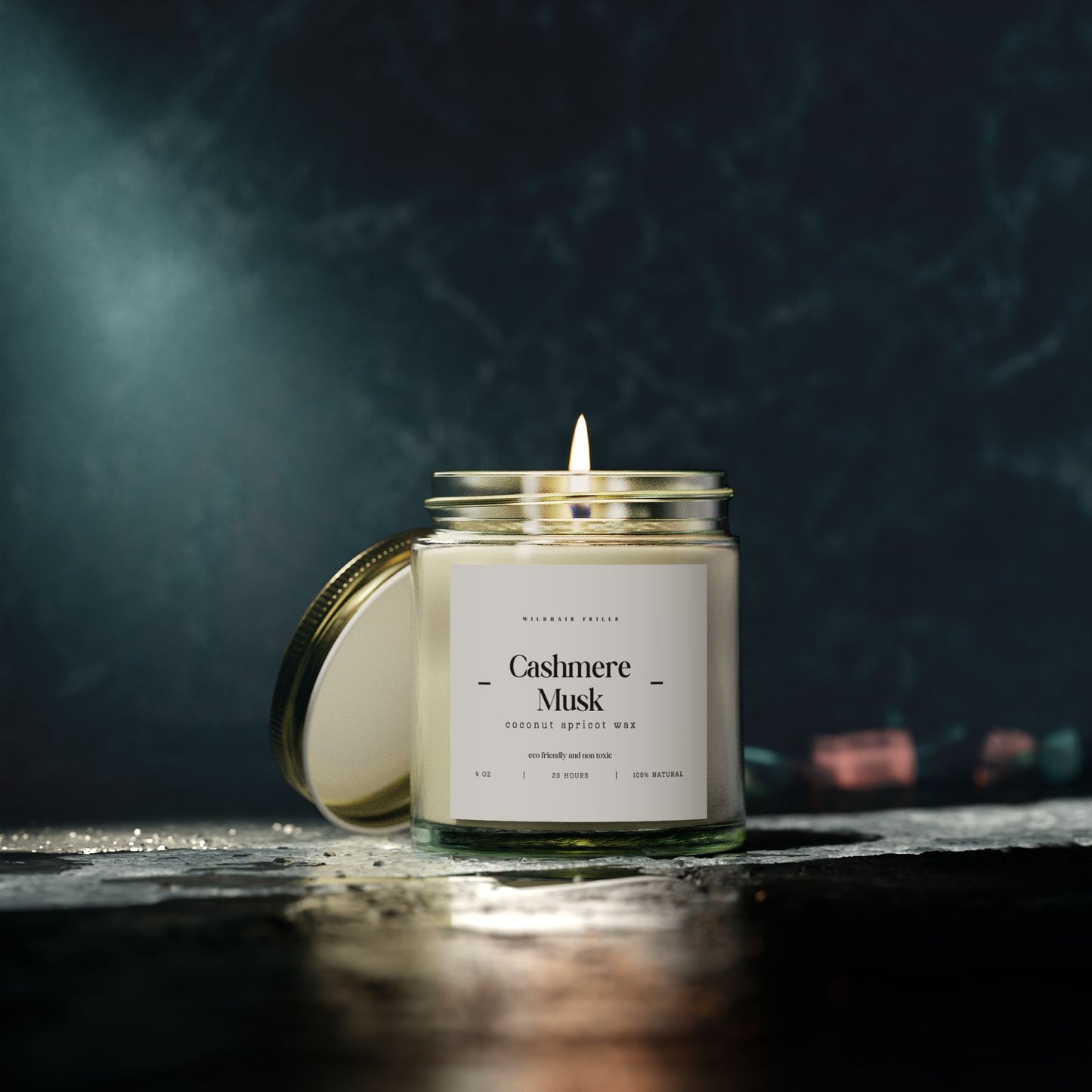 Cashmere Musk, Coconut Apricot Wax Candle (4oz, 9oz)