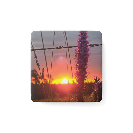 Kansas Wildflower Sunrise Porcelain 2" Magnet