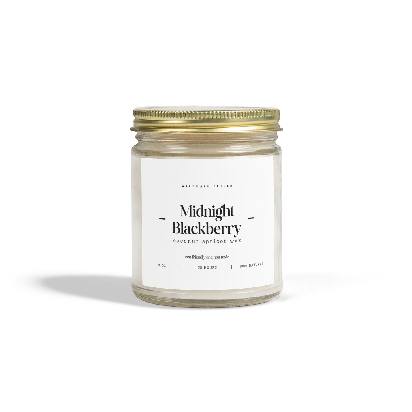 Midnight Blackberry, Coconut Apricot Wax Candle (4oz, 9oz)