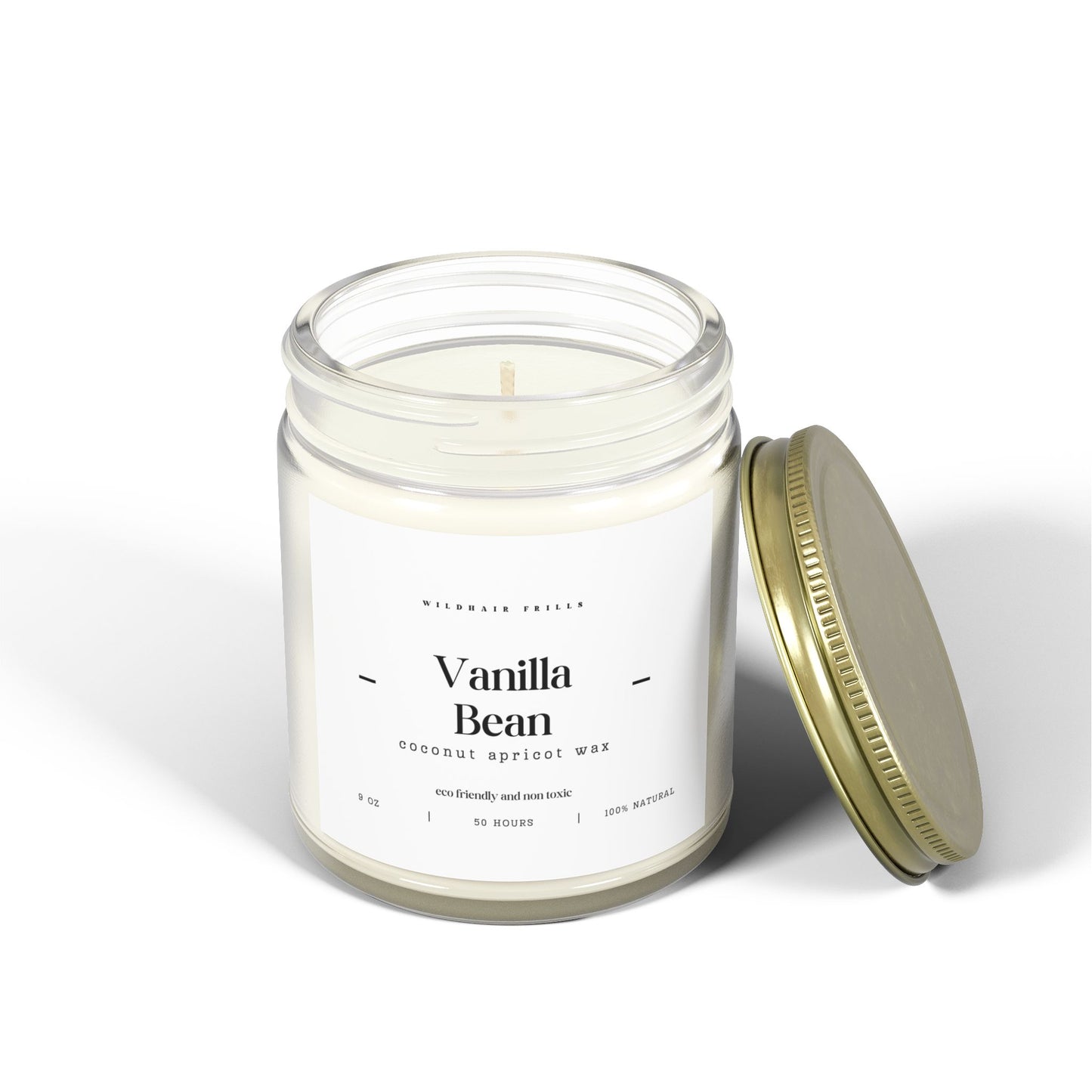 Vanilla Bean, Coconut Apricot Wax Candle(4oz, 9oz)